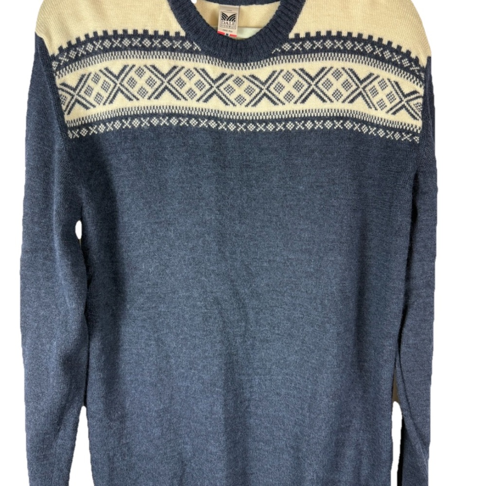 Dale of Norway Navy and Cream Crewneck Sweater